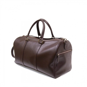 Italian leather duffle bag - Side view - Tarquinio - Sku 1140