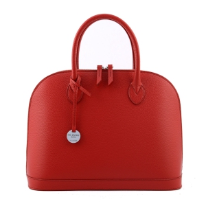 Sofia 35 - Leather handbag for women in cherry red color - Sku 1729
