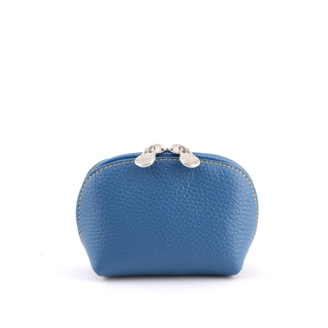 Coin purse for women in turquoise blue leather-Tombolino-Sku 1965