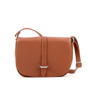 Bea - italian leather crossbody bag for women in tan color - Sku 2827