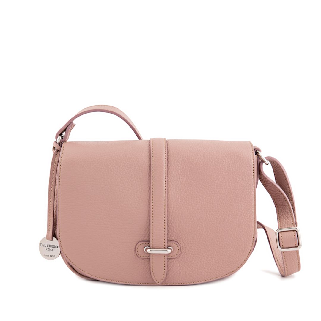 Bea-italian leather crossbody bag in tourmaline pink color-2827