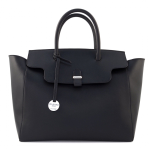 Alexis 32-Italian leather satchel handbag in black color-Sku 2923
