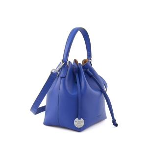 Ginevra small leather bucket bag - Side view