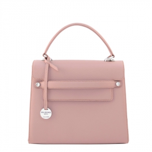 italian leather handbag in pink tourmaline color-Amelia L-sku 2957