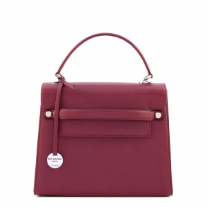 italian leather handbag in cerise color-Amelia L-sku 2957