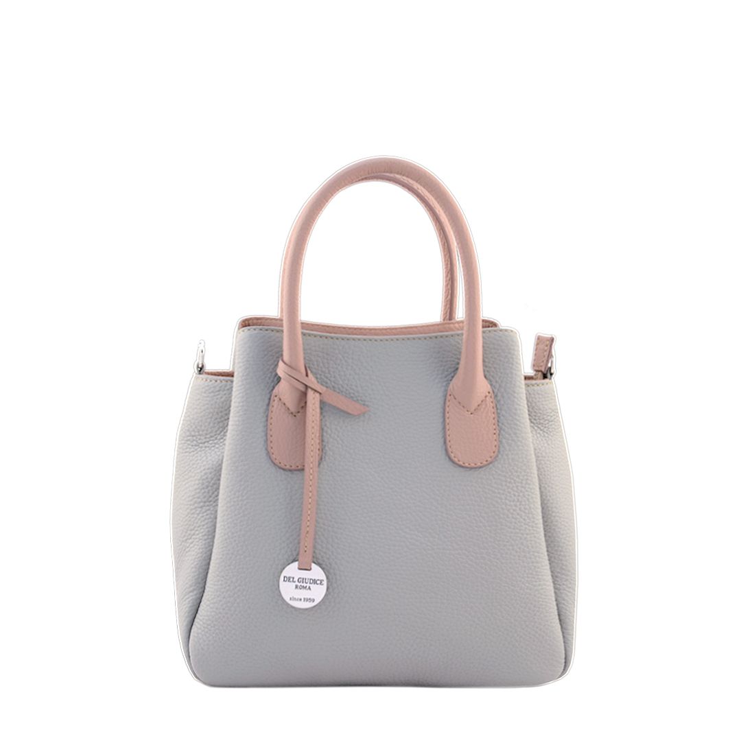 ash grey handmade leather handbag-Antea 26-2862