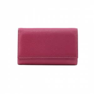 Portafoglio donna medio in pelle fucsia magenta - Sku P107