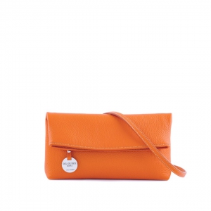 borsa piccola a tracolla in pelle arancione - Curtsy - 2770