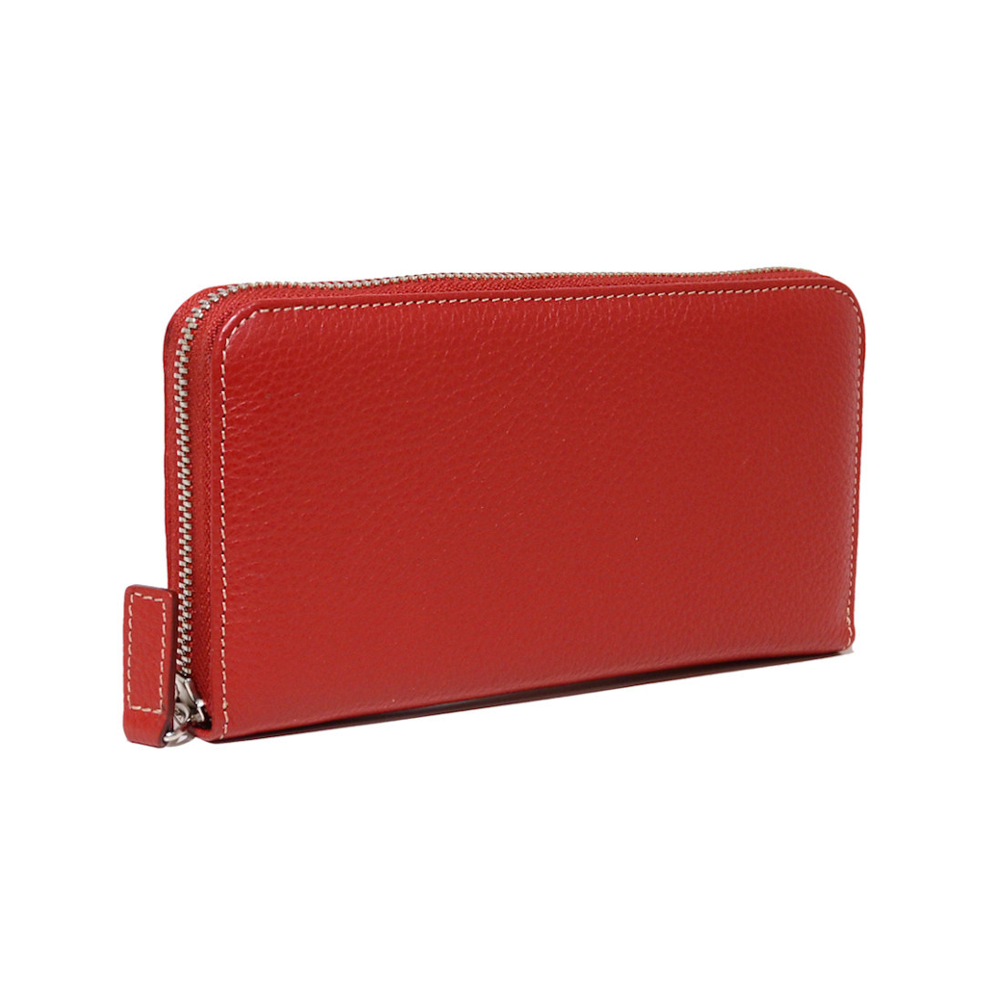 Women's Leather RFID-Blocking Zip Around Clutch Wallet with Wristlet Strap  Bag | eBay