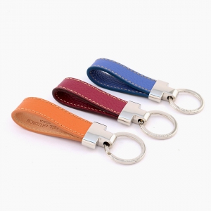 italian leather keychain strap-alternative view