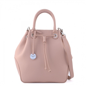 Milena-2953-tourmaline pink leather bucket bag