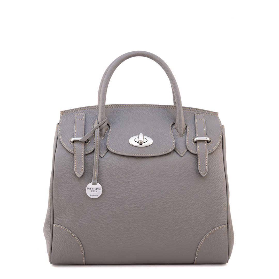 Claudia 33-Taupe italian leather handbag for women-Sku 2619