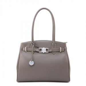 taupe leather handbag Rita 34