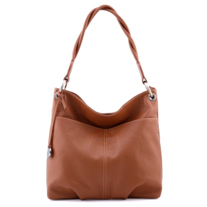 Simonetta S | Italian leather hobo bag for women in tan color