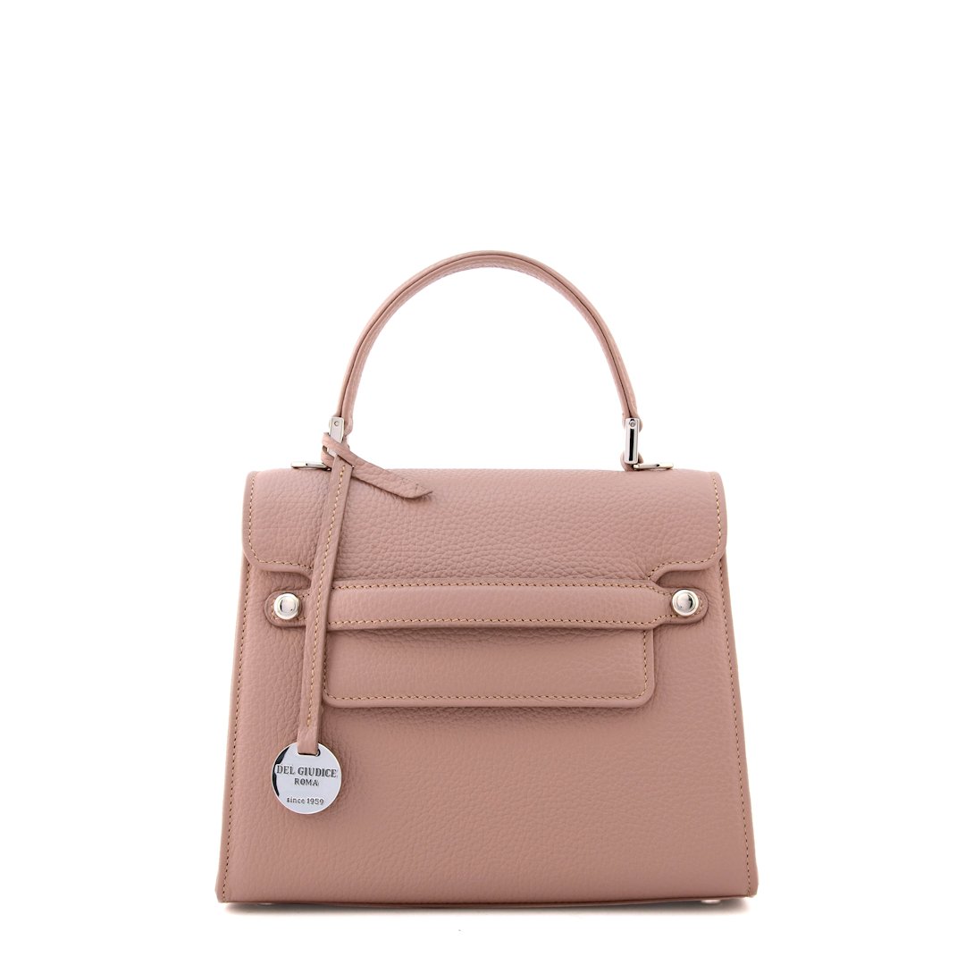 Amelia S-italian leather handbag in pink tourmaline color-sku 2954
