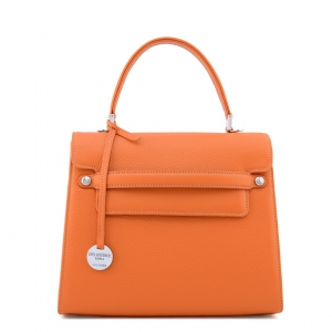 Amelia L-Orange italian leather handbag for women-Sku 2957