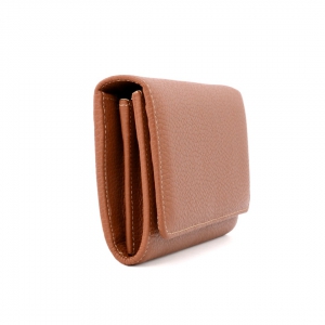 Italian large leather wallet for women-Side view-Sku P283