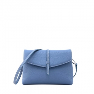 Leila-italian leather crossbody bag in fairy blue color-sku 2955