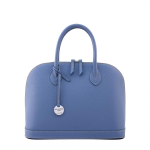 Sofia 31-italian leather handbag in blue fairy color-sku 1593