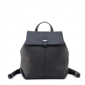 Ester-black italian leather backpack for women-sku 2867