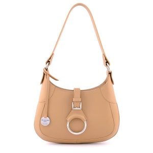 Small italian leather shoulder bag in camel color - Flavia-SKU 2260