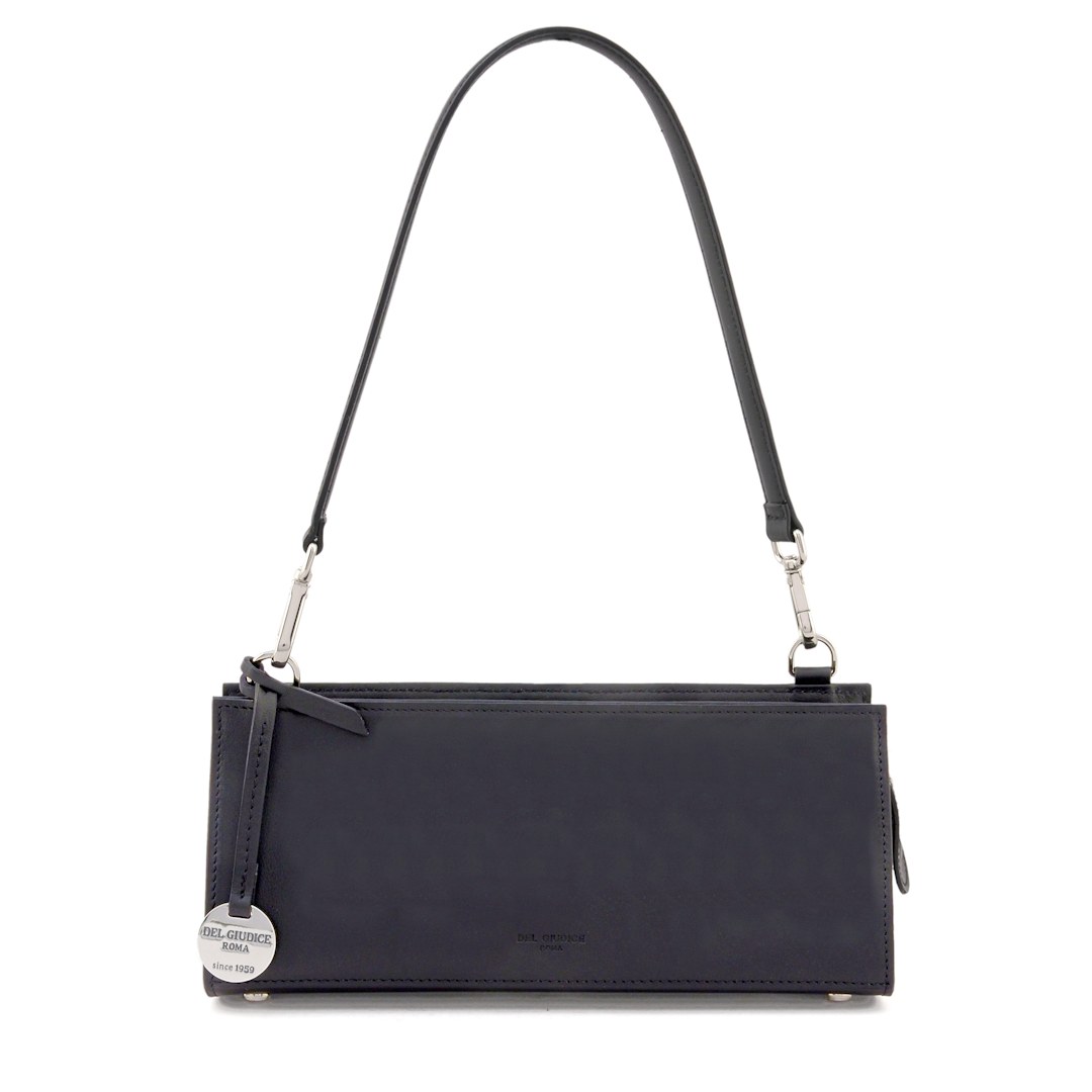 Small italian leather shoulder bag in black color - Alice-Sku 2971