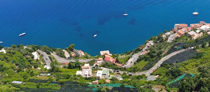 Costiera Amalfitana vista dall'alto