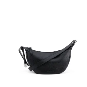 Mini leather crossbody bag in black color- Babe- SKU 2975