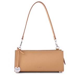 Italian leather shoulder bag camel - Alice