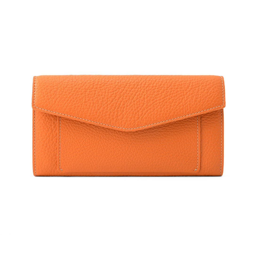 Portafoglio Donna Lungo in Pelle arancione