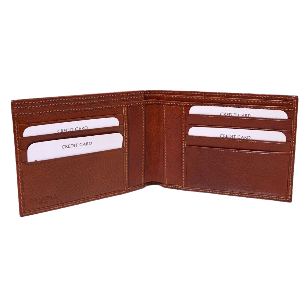 men’s bifold wallet with card slots - interior view