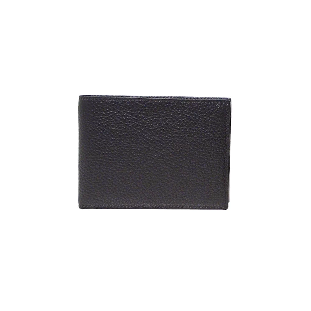 leather wallet with coin pocket - closed view