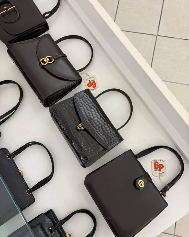 A glimpse into our archive.
These handbags were made in our workshop during the 1960s and have remained with us ever since. Different shapes, leathers and details, all reflecting the style and craftsmanship of that time.
We continue to preserve them carefully in our workshop, as part of our family history.
.
.
.
#italianleatherbags #handmadeleatherbag #madeinitaly #leathercraft #craftsmanship #leatherbag #leathershoproma #handleatherbag #leathershop #rome